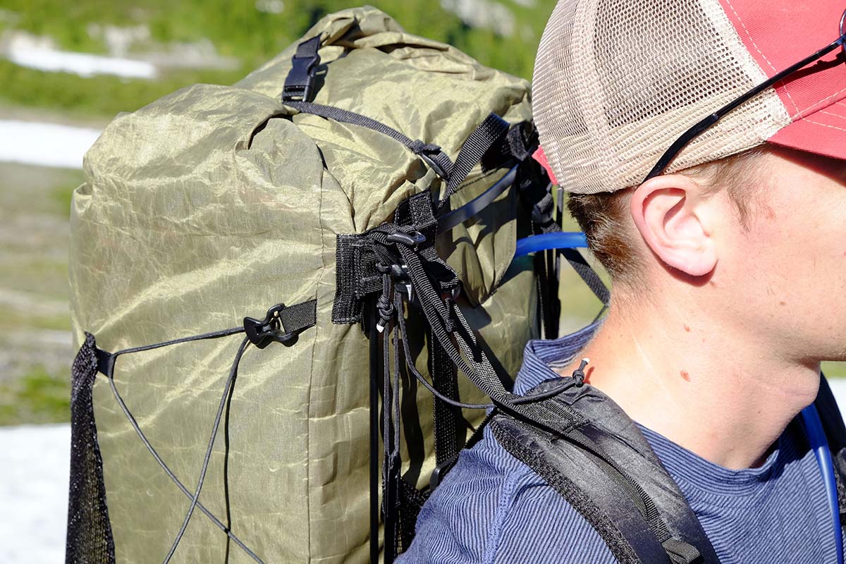 Zpacks Arc Blast 55L ultralight backpack (profile)
